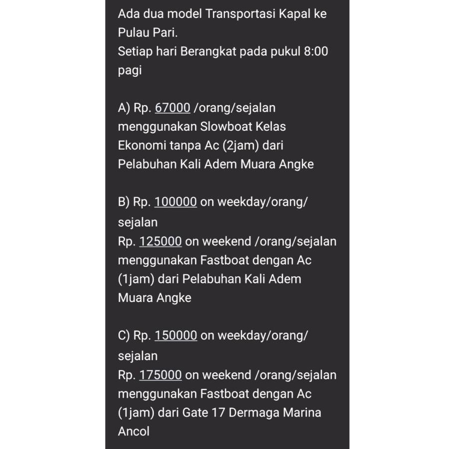 Pari Solata Seaview Homestay Syariah Kepulauan Seribu Екстер'єр фото
